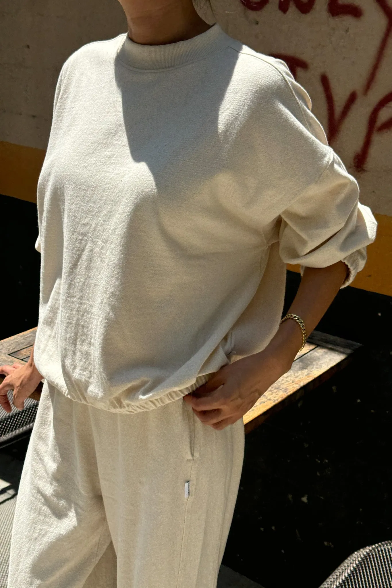 Daisy Long Sleeve Top - Naturel sold by Le Bon Shoppe