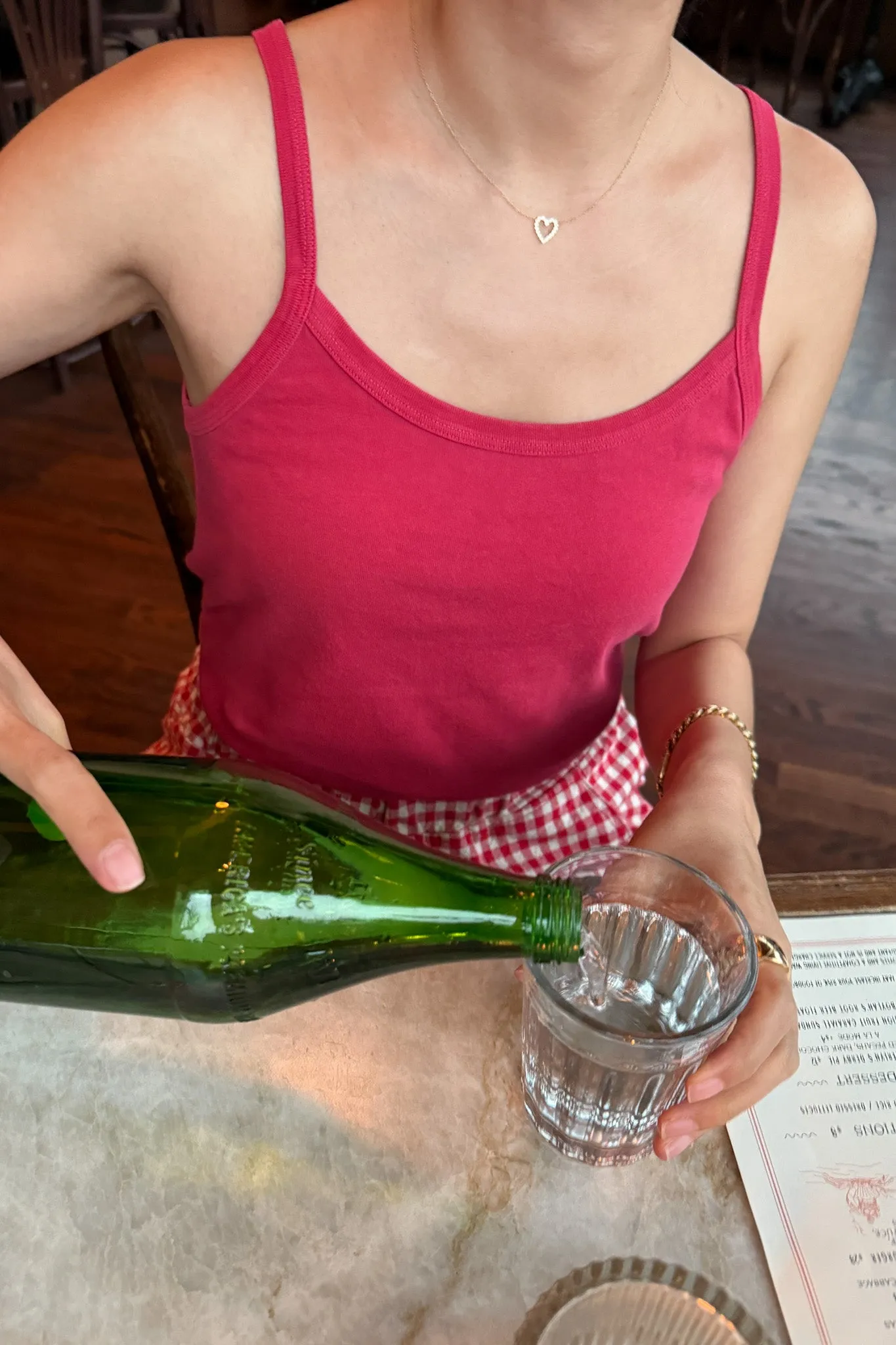 Dana Cami (Organic Cotton)- Red Pepper sold by Le Bon Shoppe