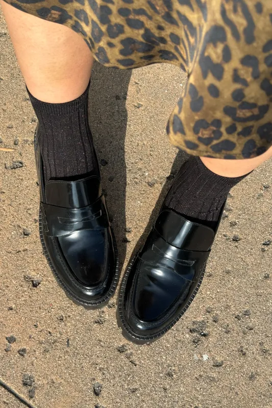 Her Socks (Glitter) - Copper Black sold by Le Bon Shoppe