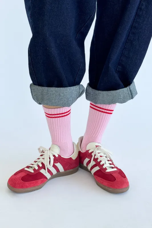 Boyfriend Socks - Amour Pink sold by Le Bon Shoppe