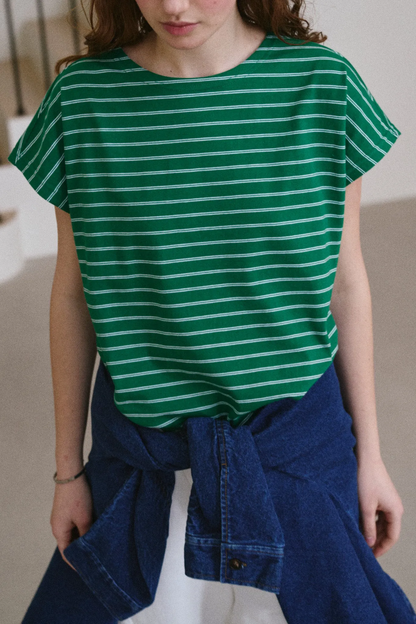 Chérie Tee - Green/White sold by Le Bon Shoppe product image thumbnail 2