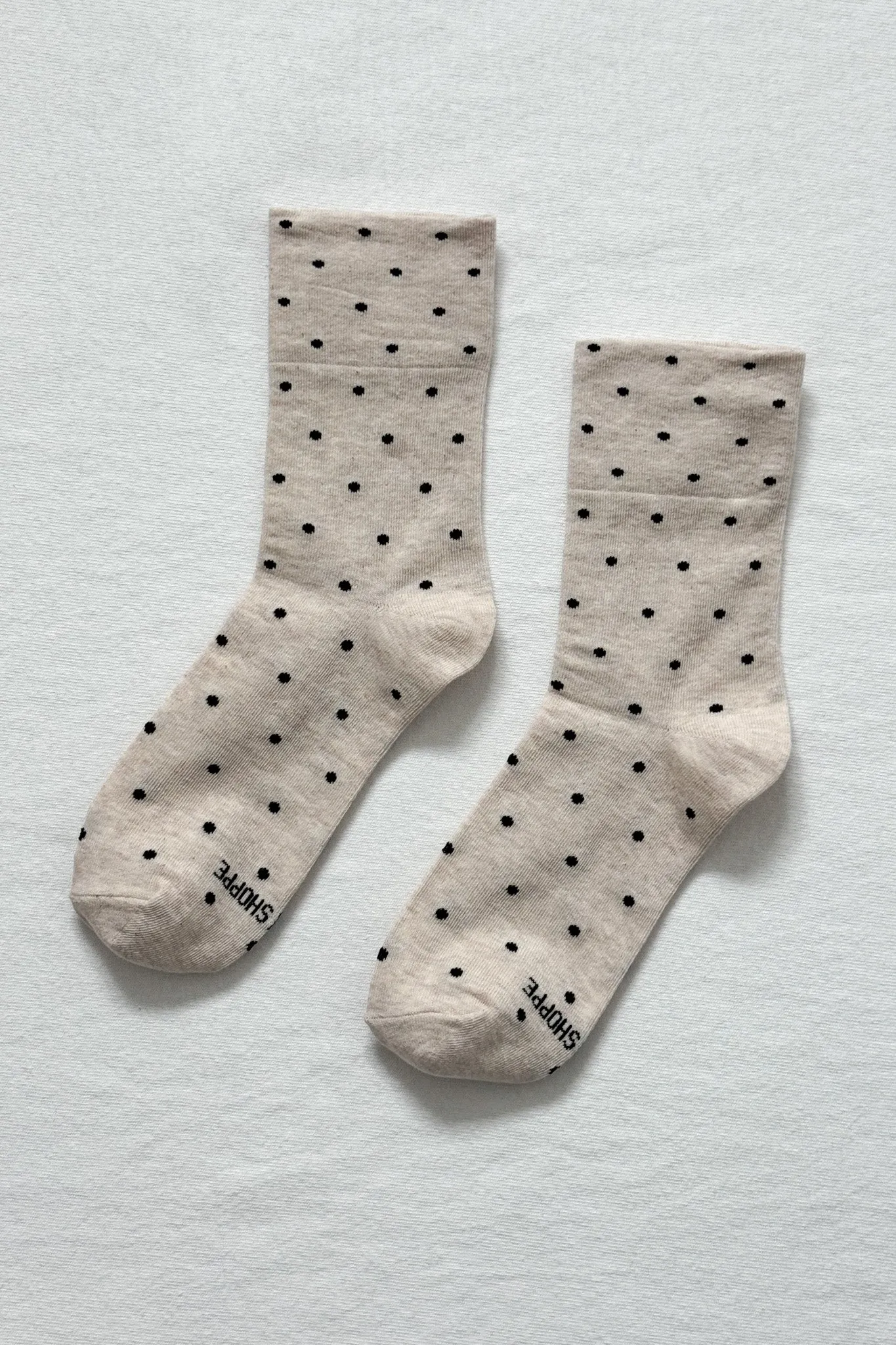 Sneaker Socks - Polka Dot- Oatmeal / Black sold by Le Bon Shoppe product image thumbnail 5
