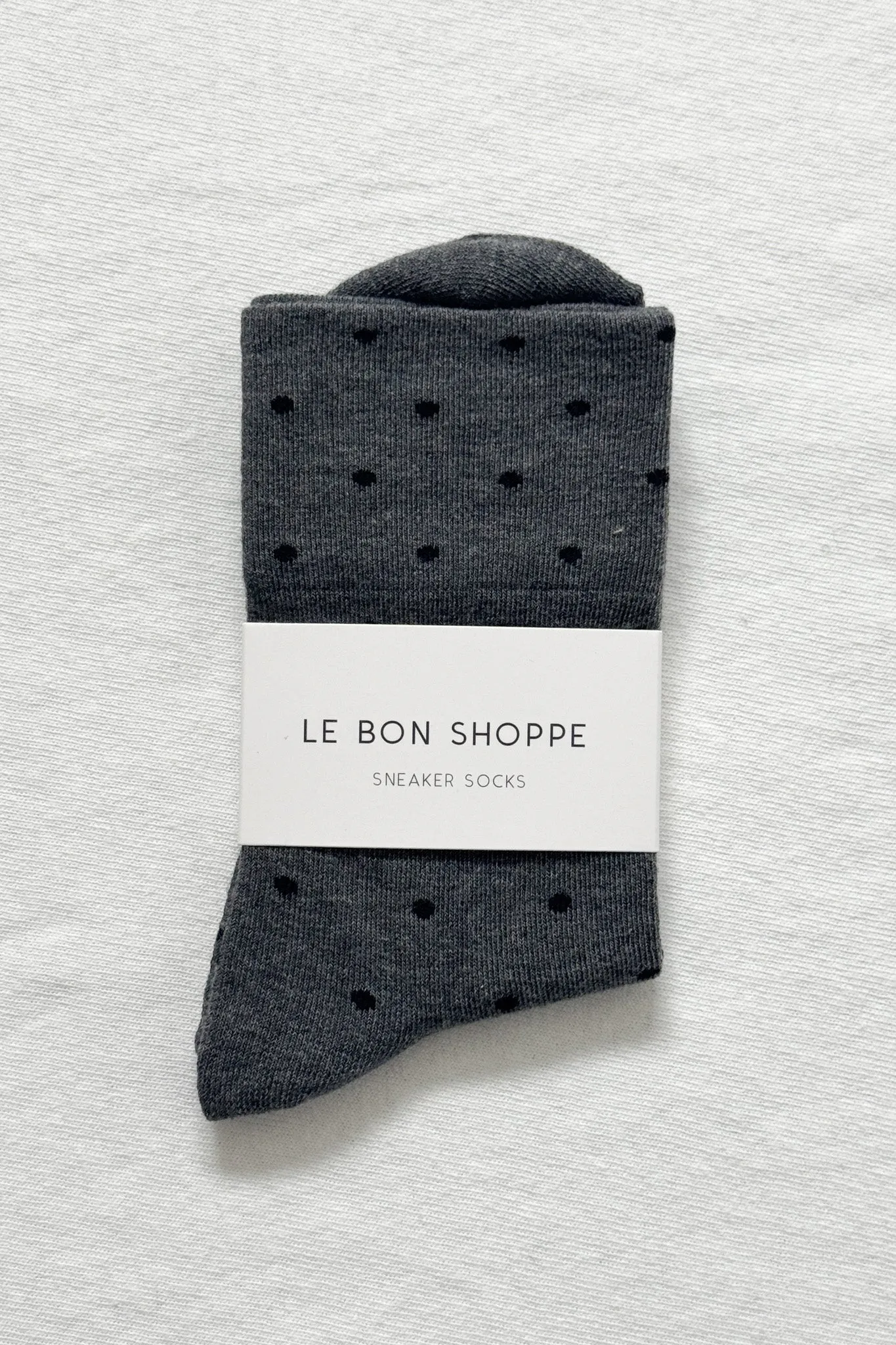 Sneaker Socks - Polka Dot - Charcoal / Black sold by Le Bon Shoppe product image thumbnail 5