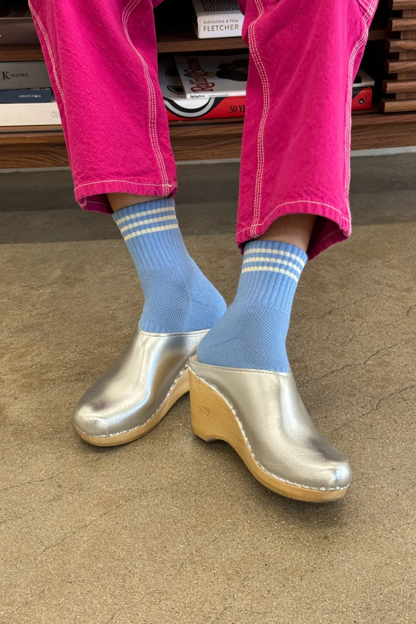 Girlfriend Socks - Parisian Blue sold by Le Bon Shoppe product image thumbnail 3