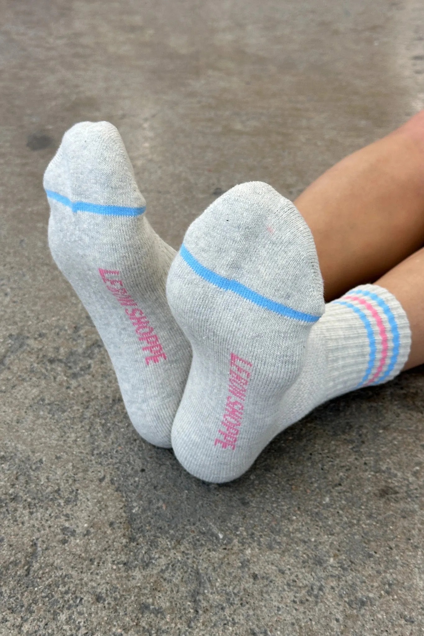 Girlfriend Socks - Bright Grey sold by Le Bon Shoppe