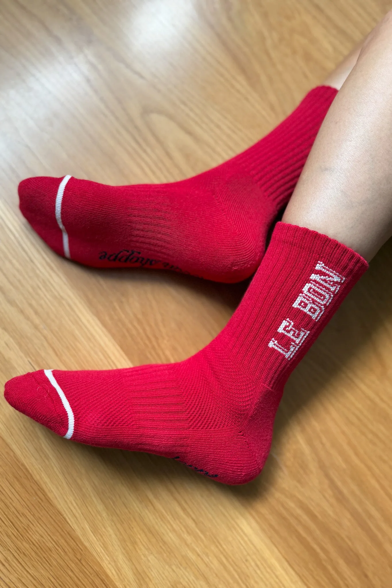 Preppy Socks - Red/Cream sold by Le Bon Shoppe product image thumbnail 3