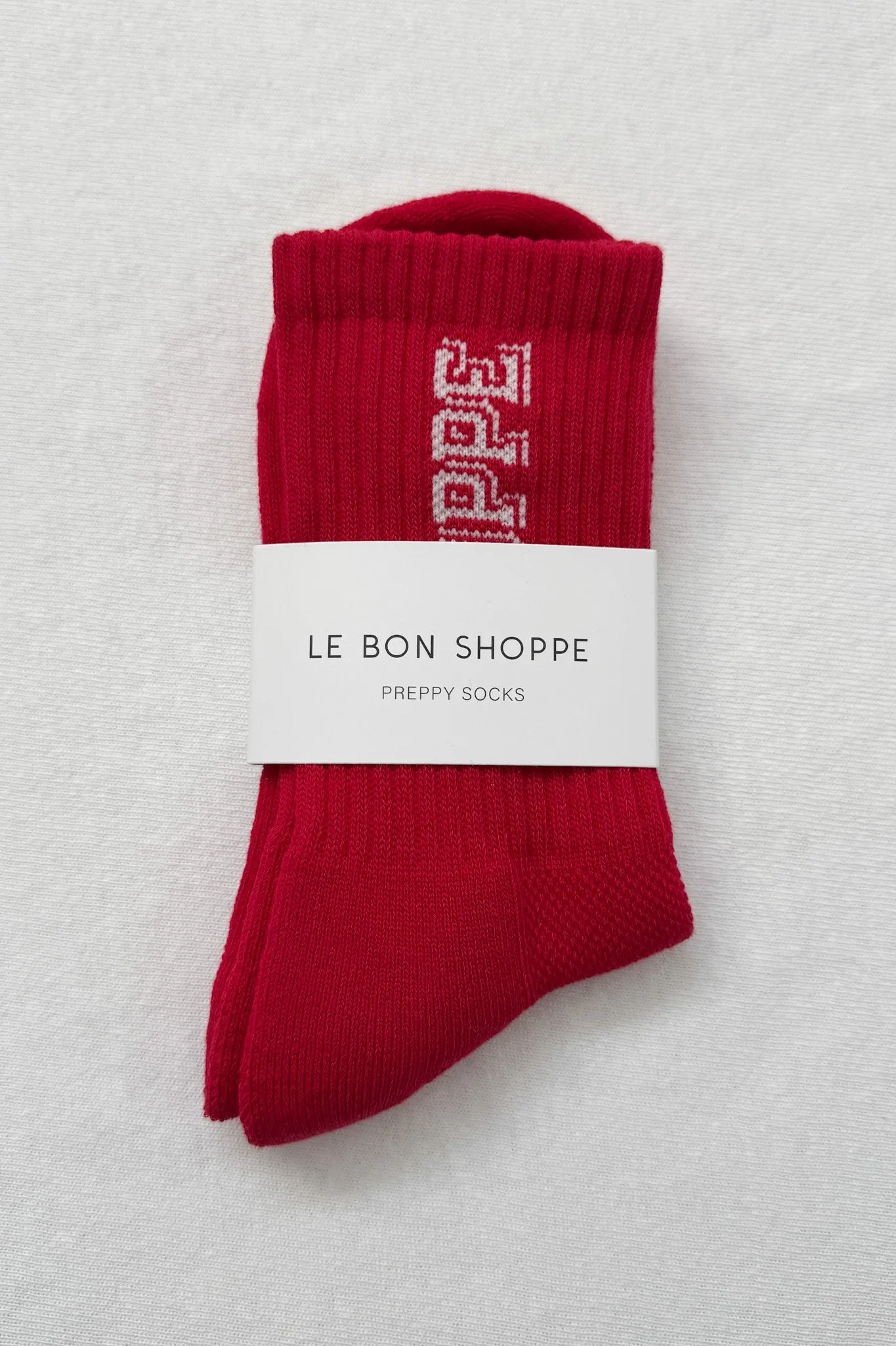 Preppy Socks - Red/Cream sold by Le Bon Shoppe product image thumbnail 5