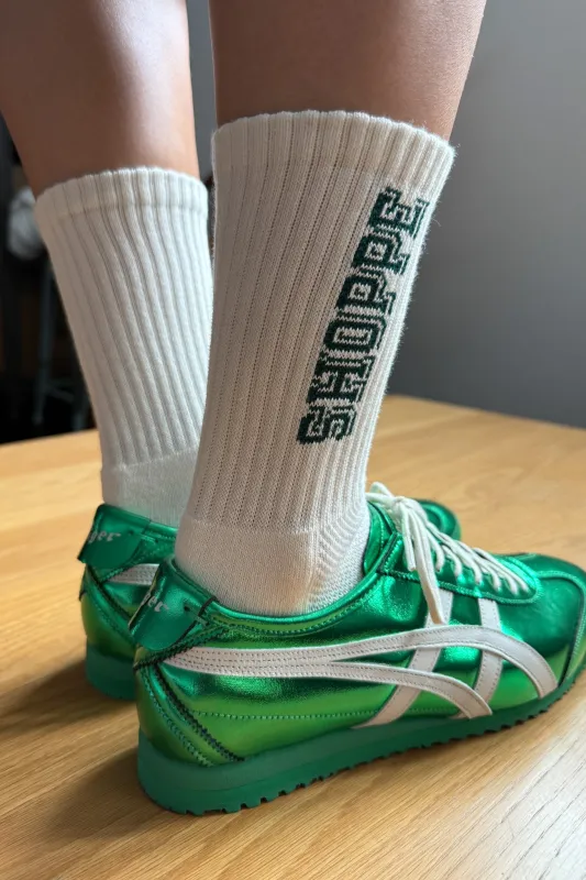 Preppy Socks - Canvas/Green sold by Le Bon Shoppe