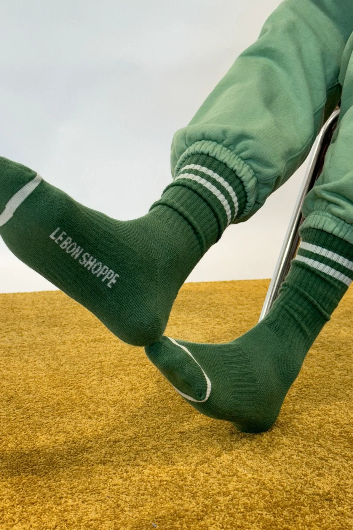 EXTENDED Boyfriend Socks - Moss sold by Le Bon Shoppe