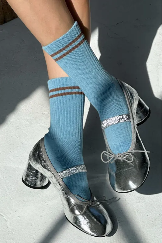 Boyfriend Socks - Powder Blue sold by Le Bon Shoppe