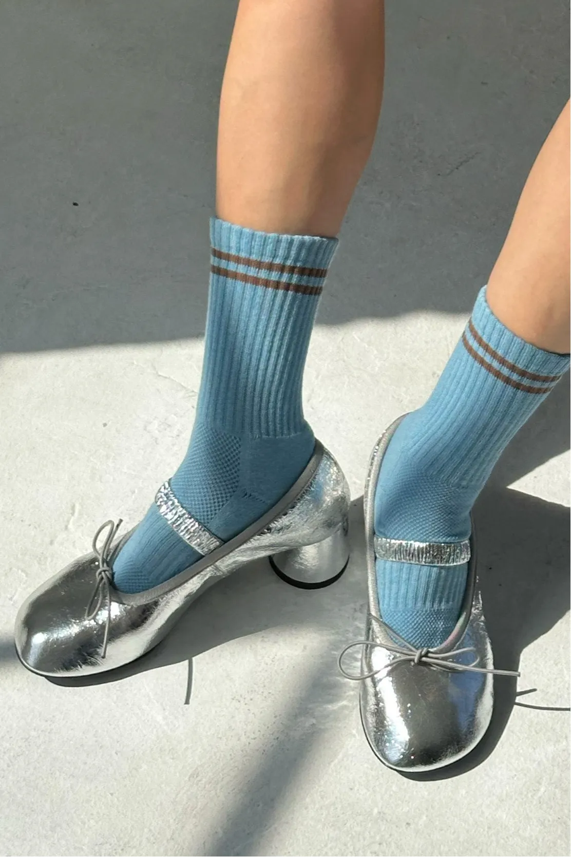 Boyfriend Socks - Powder Blue sold by Le Bon Shoppe product image thumbnail 2