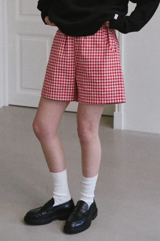 City Shorts - Red Gingham sold by Le Bon Shoppe