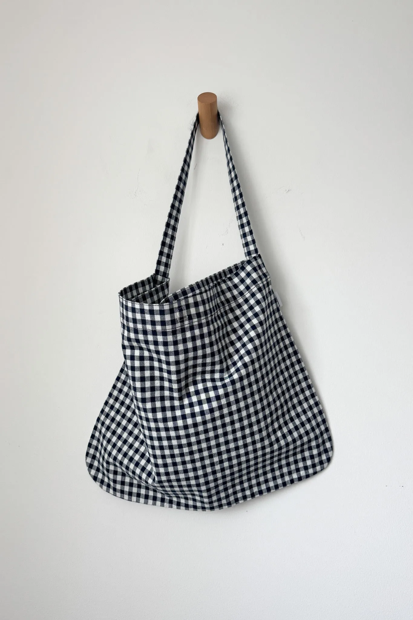 Happy Carry Bag - Navy Gingham sold by Le Bon Shoppe product image thumbnail 4