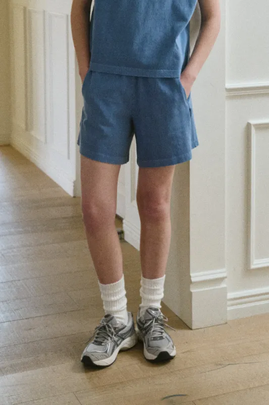 Flared Basketball Shorts - Cornflower sold by Le Bon Shoppe