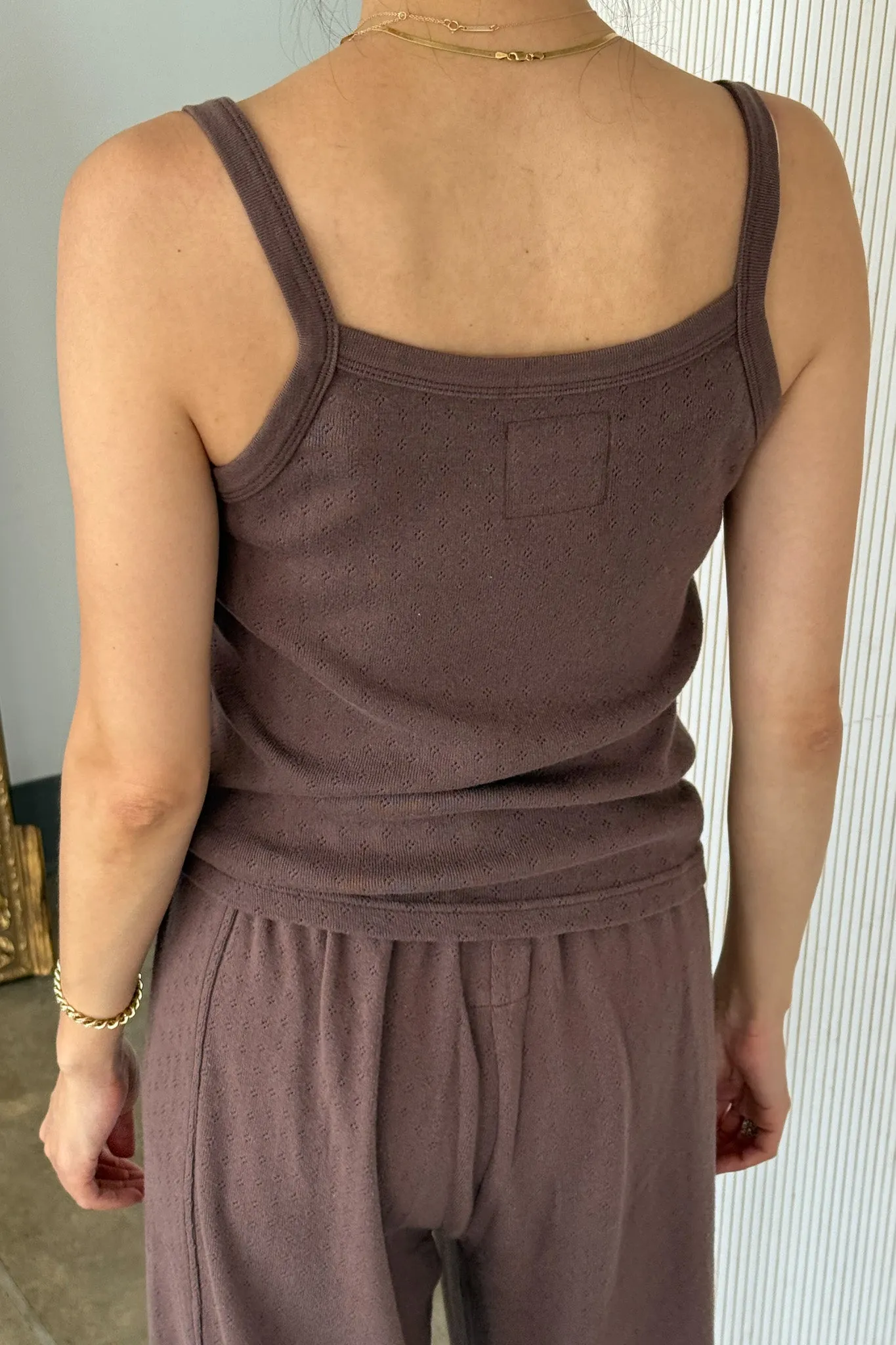 Pointelle Eve Cami- CHOCOLATE sold by Le Bon Shoppe product image thumbnail 2