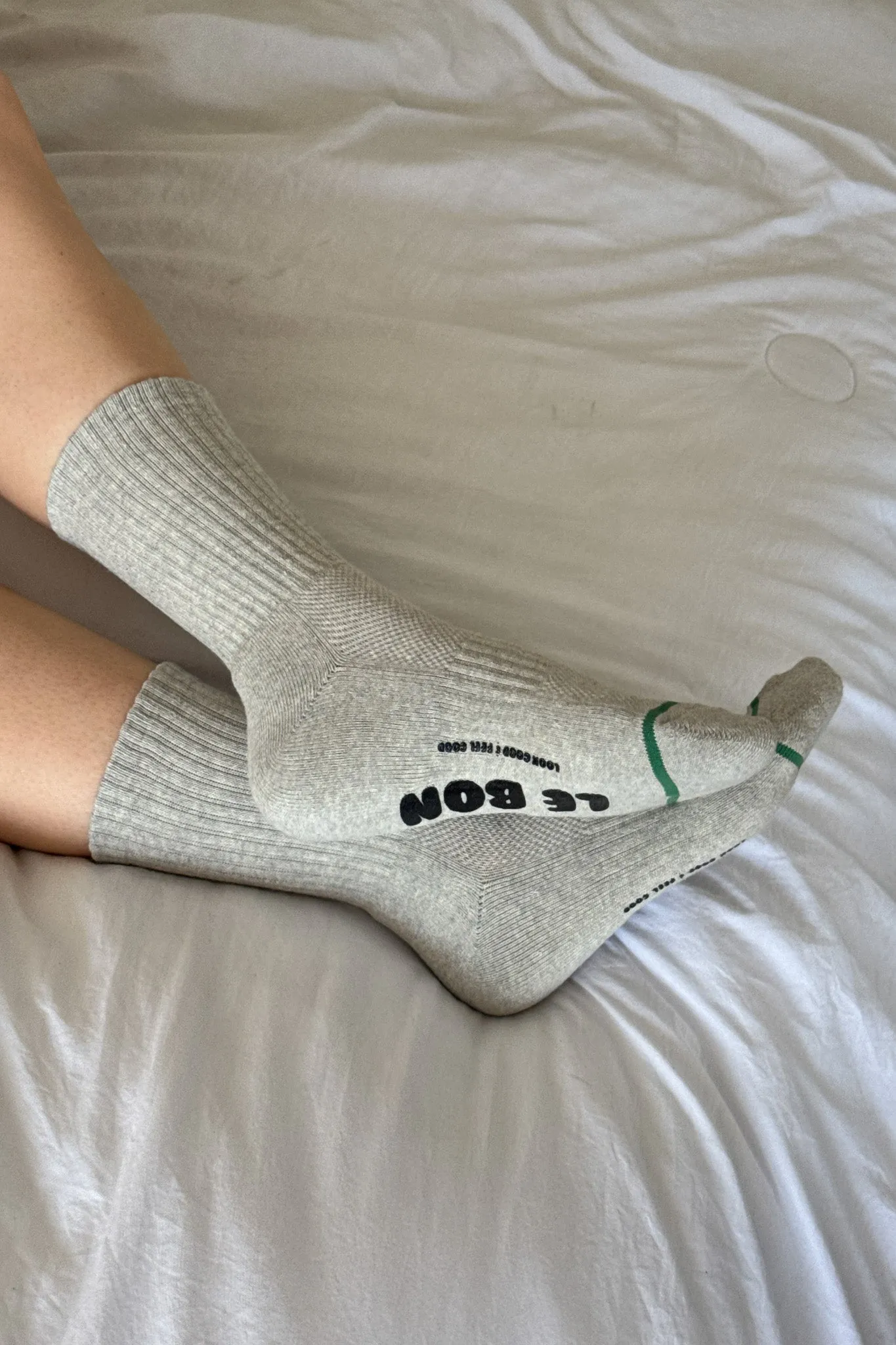 Hugger Socks - HT GREY/ BLACK sold by Le Bon Shoppe product image thumbnail 2