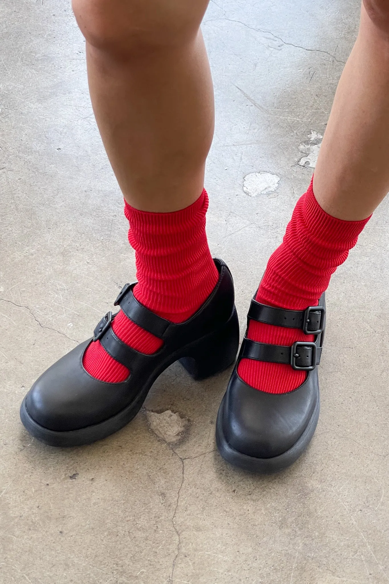 Crisp Step Socks- RED sold by Le Bon Shoppe