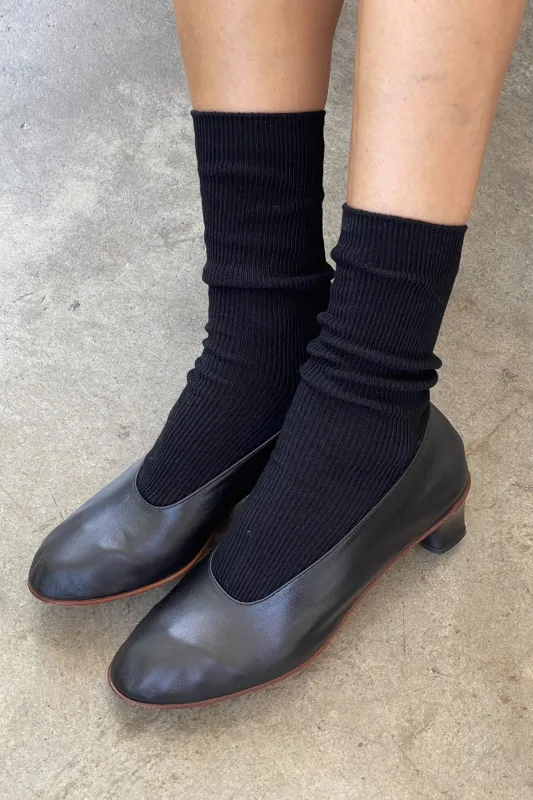 Crisp Step Socks- Black sold by Le Bon Shoppe