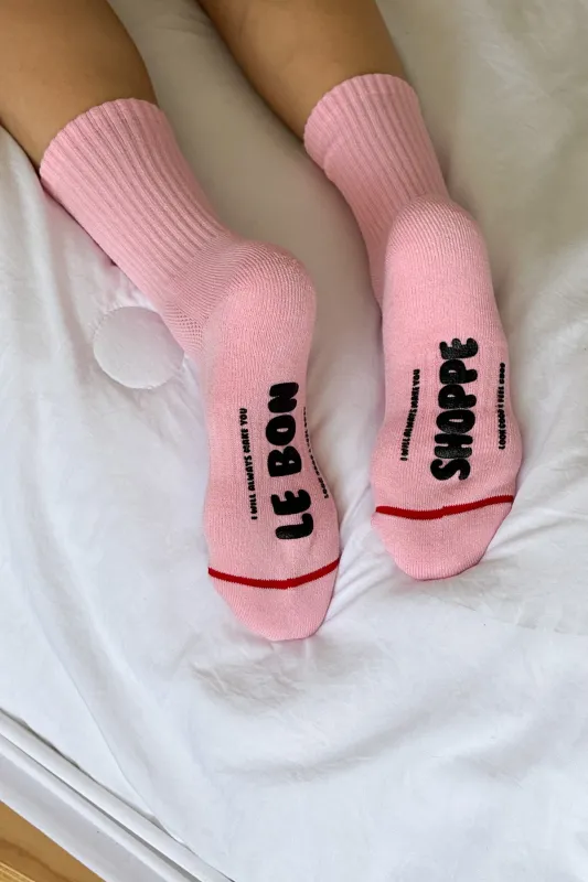Hugger Socks - PINK/ BLACK made by Le Bon Shoppe