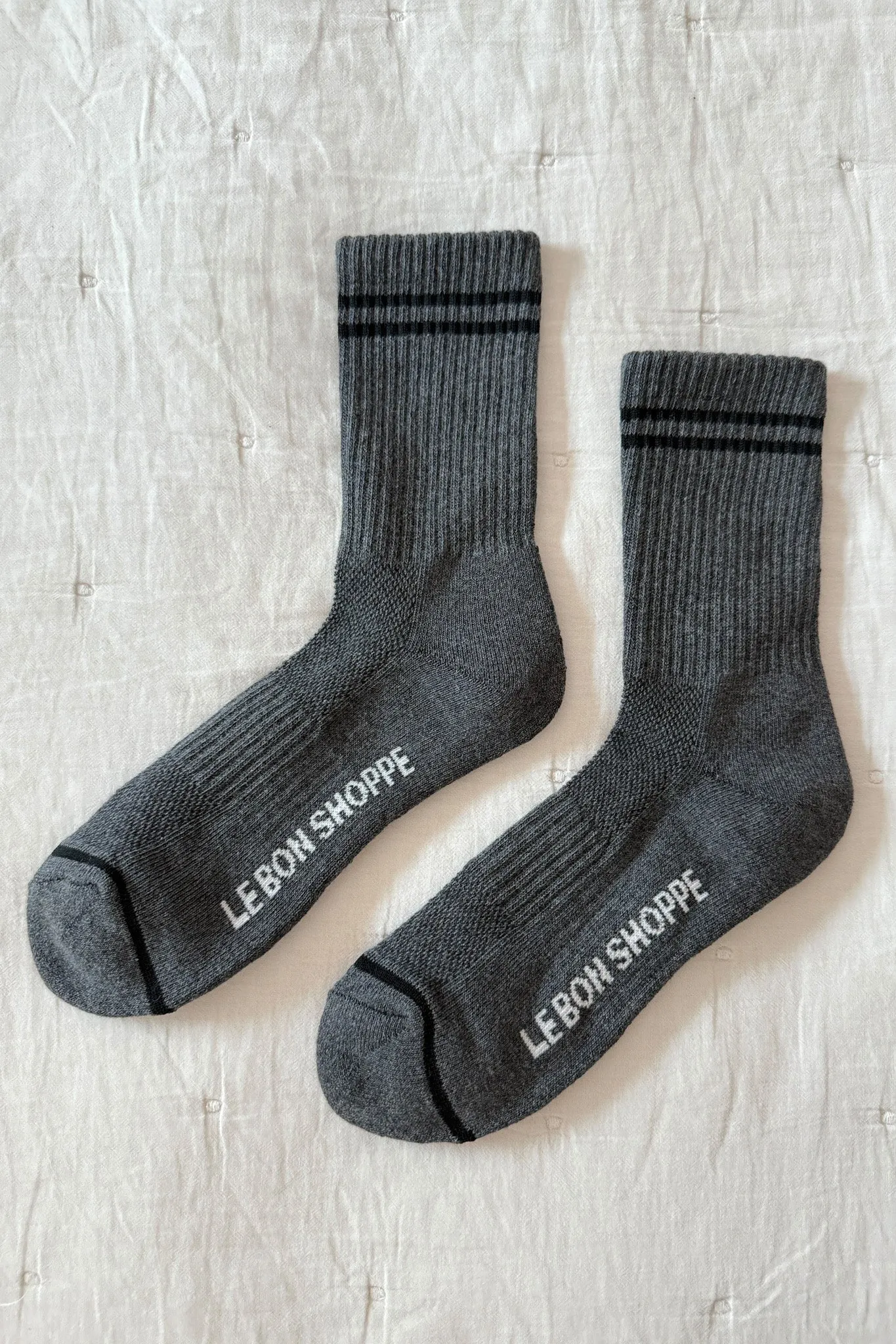 Boyfriend Socks - Charcoal sold by Le Bon Shoppe product image thumbnail 4