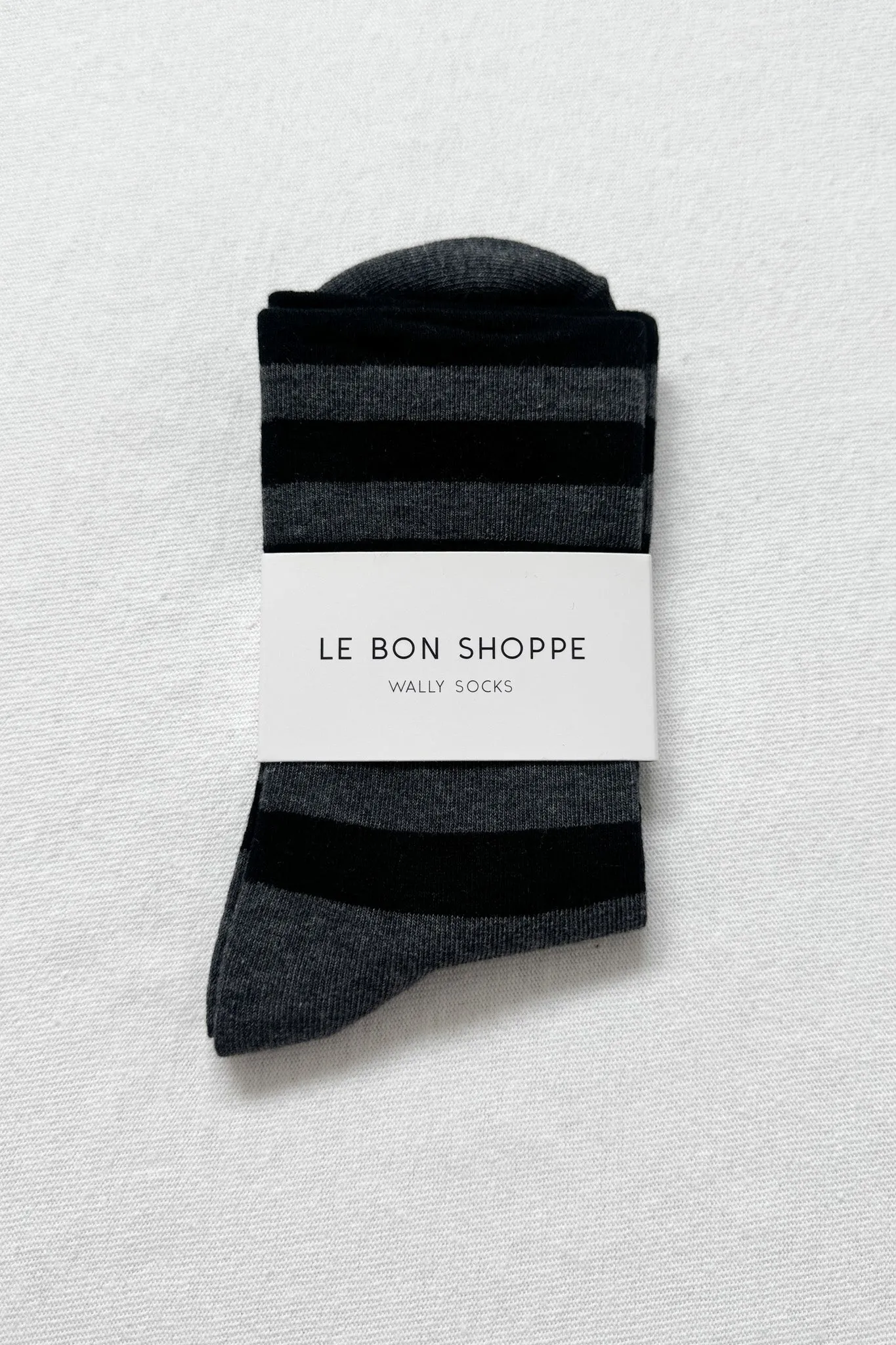 Wide Wally Socks - Wide / Charcoal Stripe sold by Le Bon Shoppe product image thumbnail 4