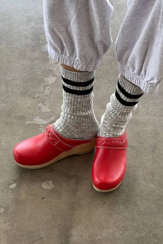 Cottage Varsity Socks - Ht.grey Varsity sold by Le Bon Shoppe