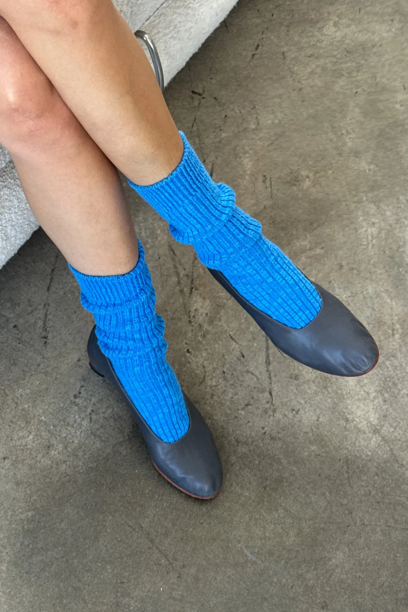 Cottage Socks - Laguna Blue sold by Le Bon Shoppe
