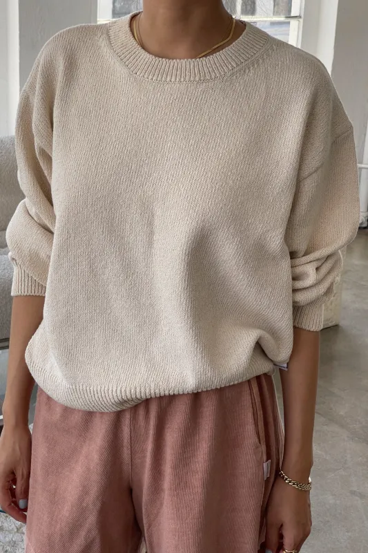 Milo Cotton Sweater - Naturel sold by Le Bon Shoppe