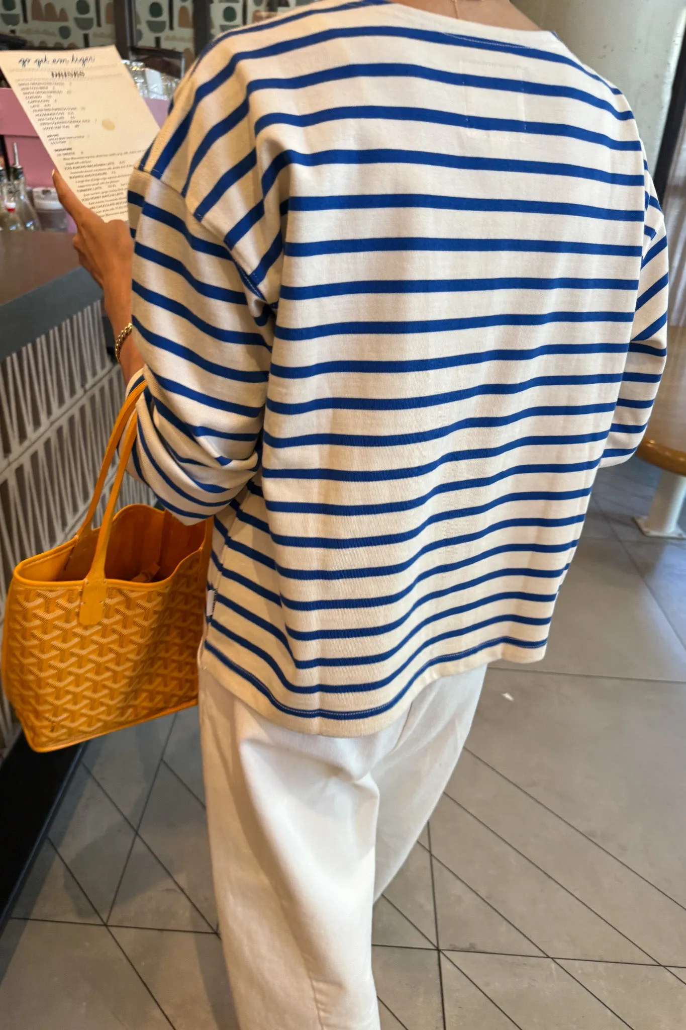 Sailor Top - Blue Stripe On Cream sold by Le Bon Shoppe product image thumbnail 3