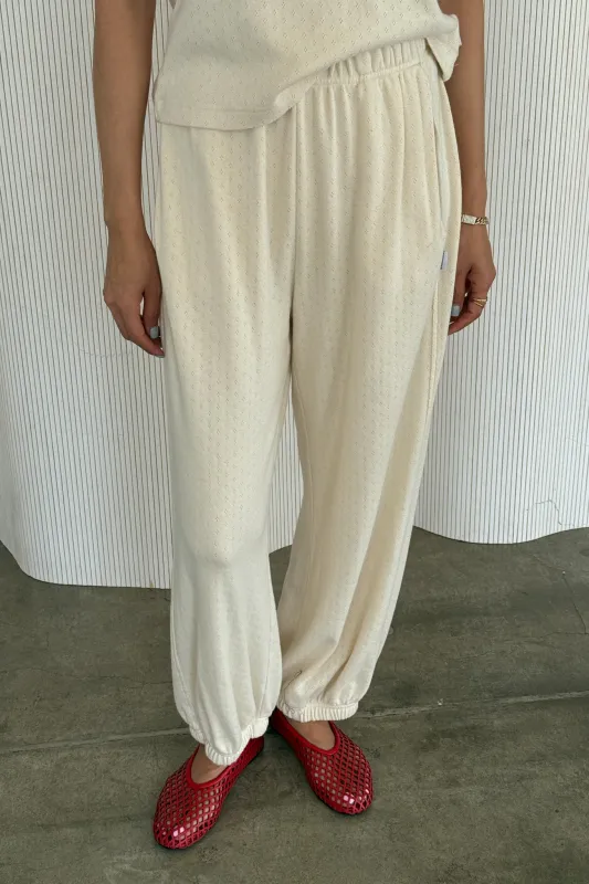 Pointelle Balloon Pants - NATUREL sold by Le Bon Shoppe