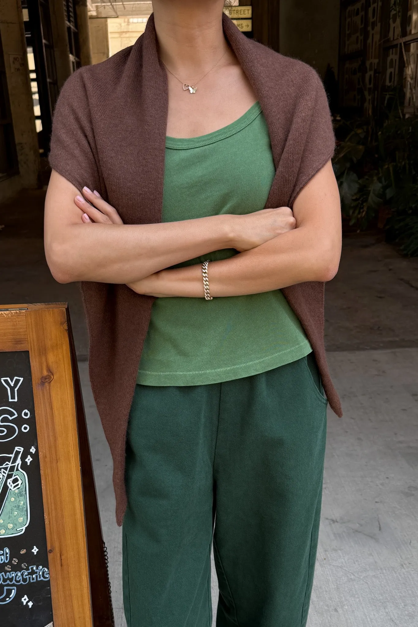 Dana Cami (Organic Cotton) - Monstera sold by Le Bon Shoppe product image thumbnail 3