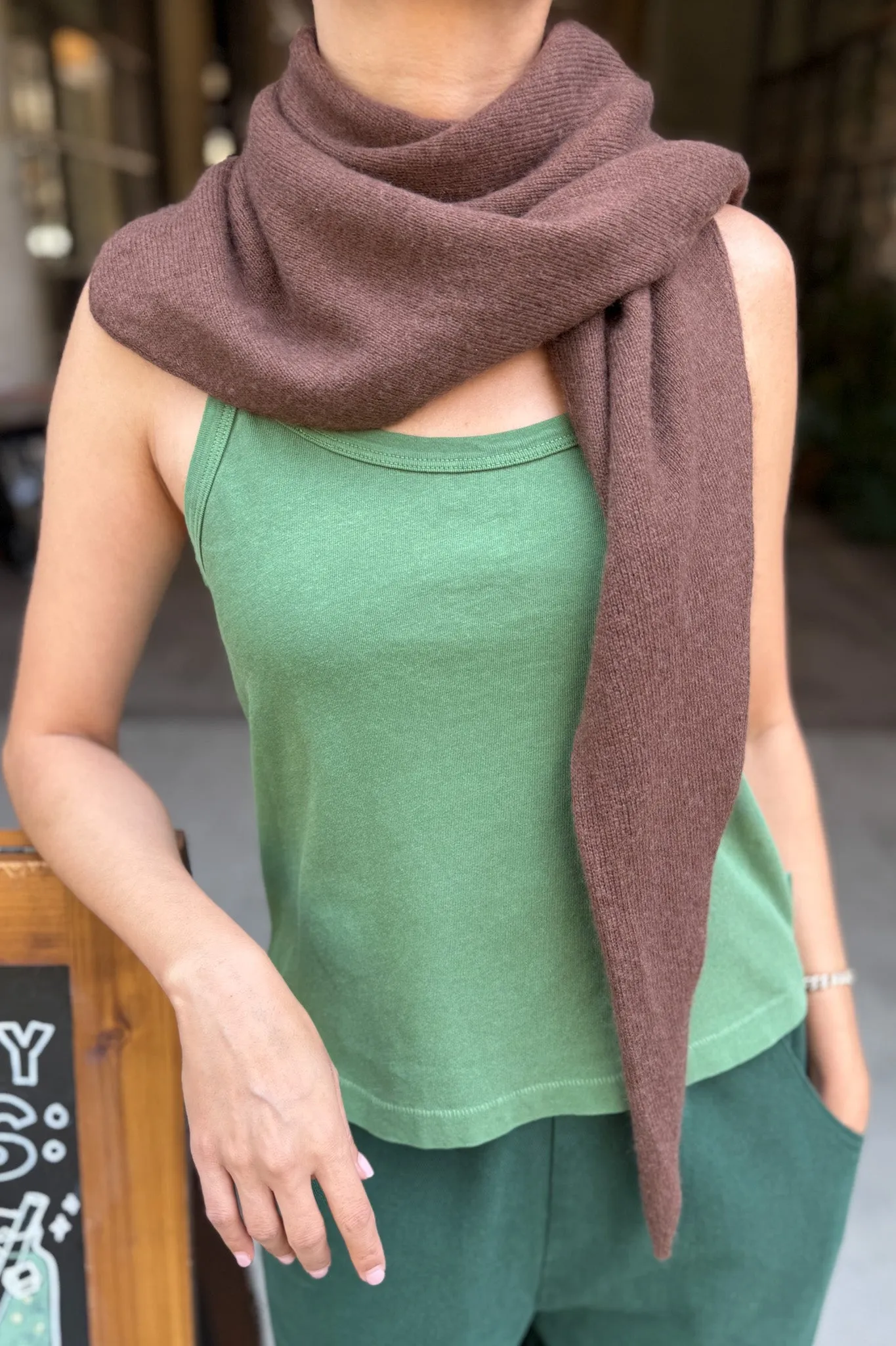 Cashmere Shawl - Mocha sold by Le Bon Shoppe product image thumbnail 2