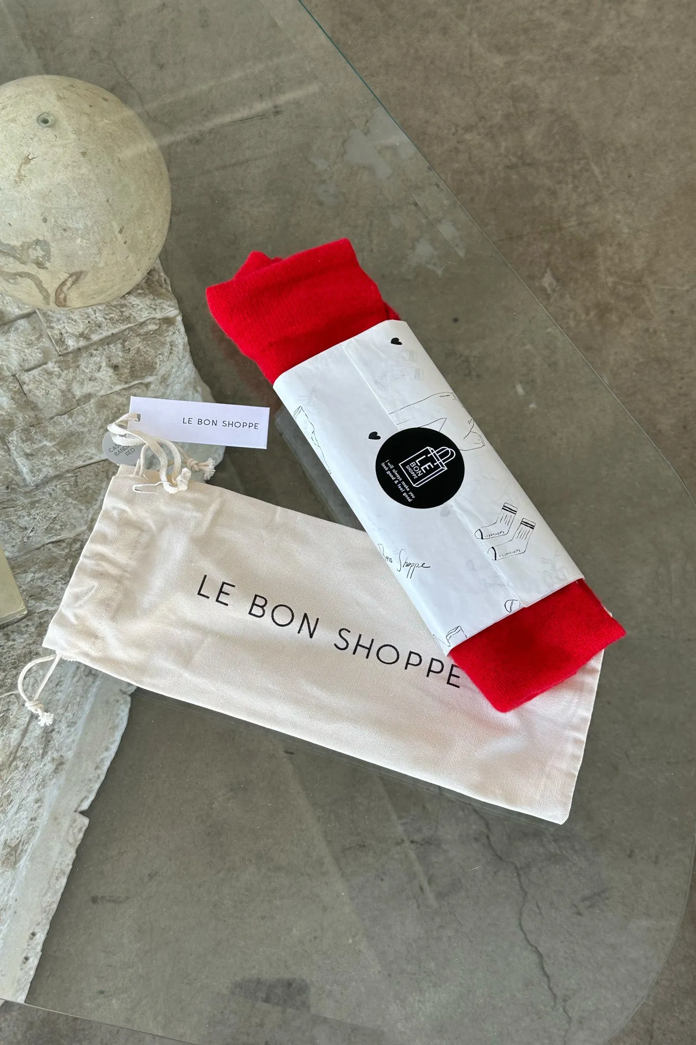 Cashmere Bandana - Red sold by Le Bon Shoppe product image thumbnail 4
