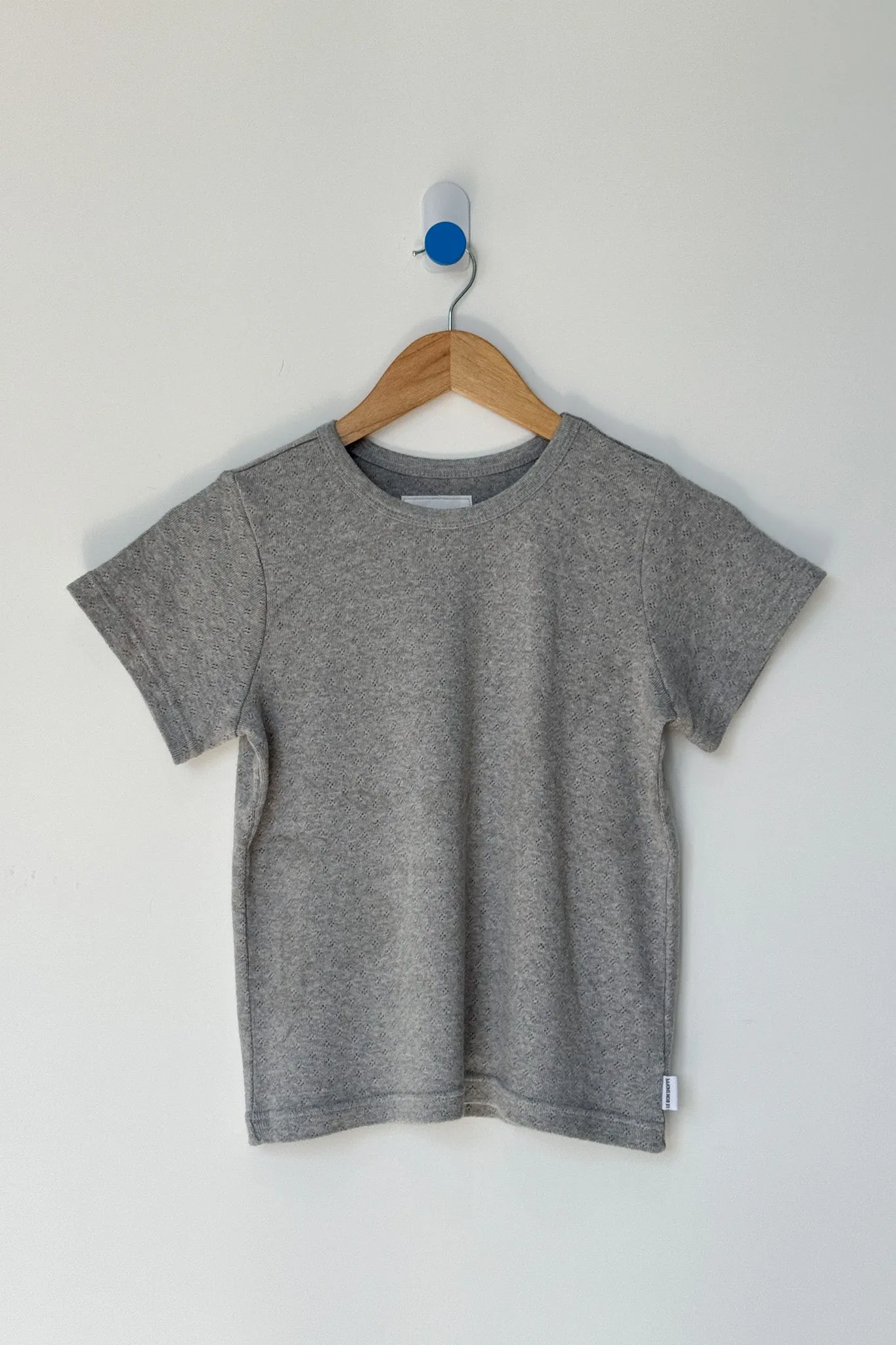 Pointelle Babe Tee - Melange Grey sold by Le Bon Shoppe product image thumbnail 4