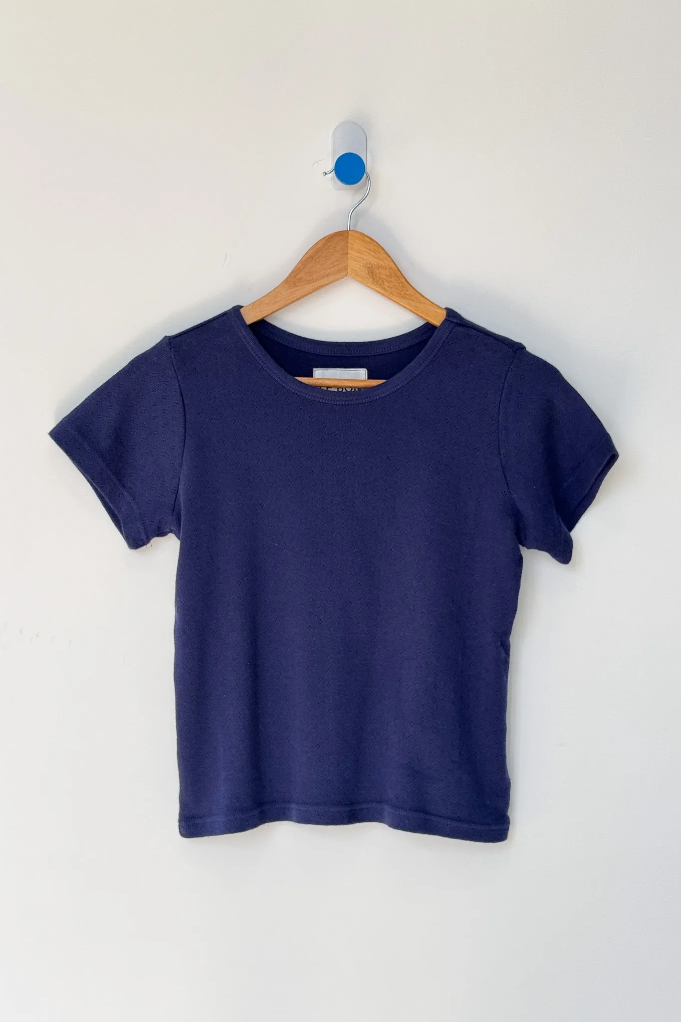 Pointelle Babe Tee - Navy sold by Le Bon Shoppe product image thumbnail 4