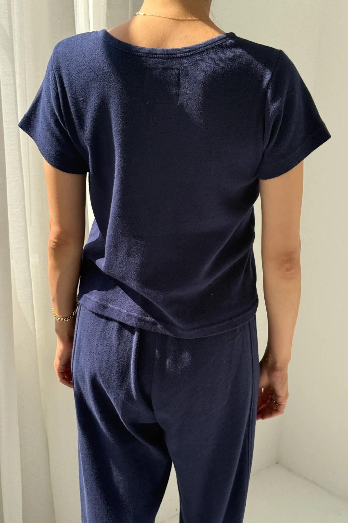 Pointelle Babe Tee - Navy sold by Le Bon Shoppe product image thumbnail 3