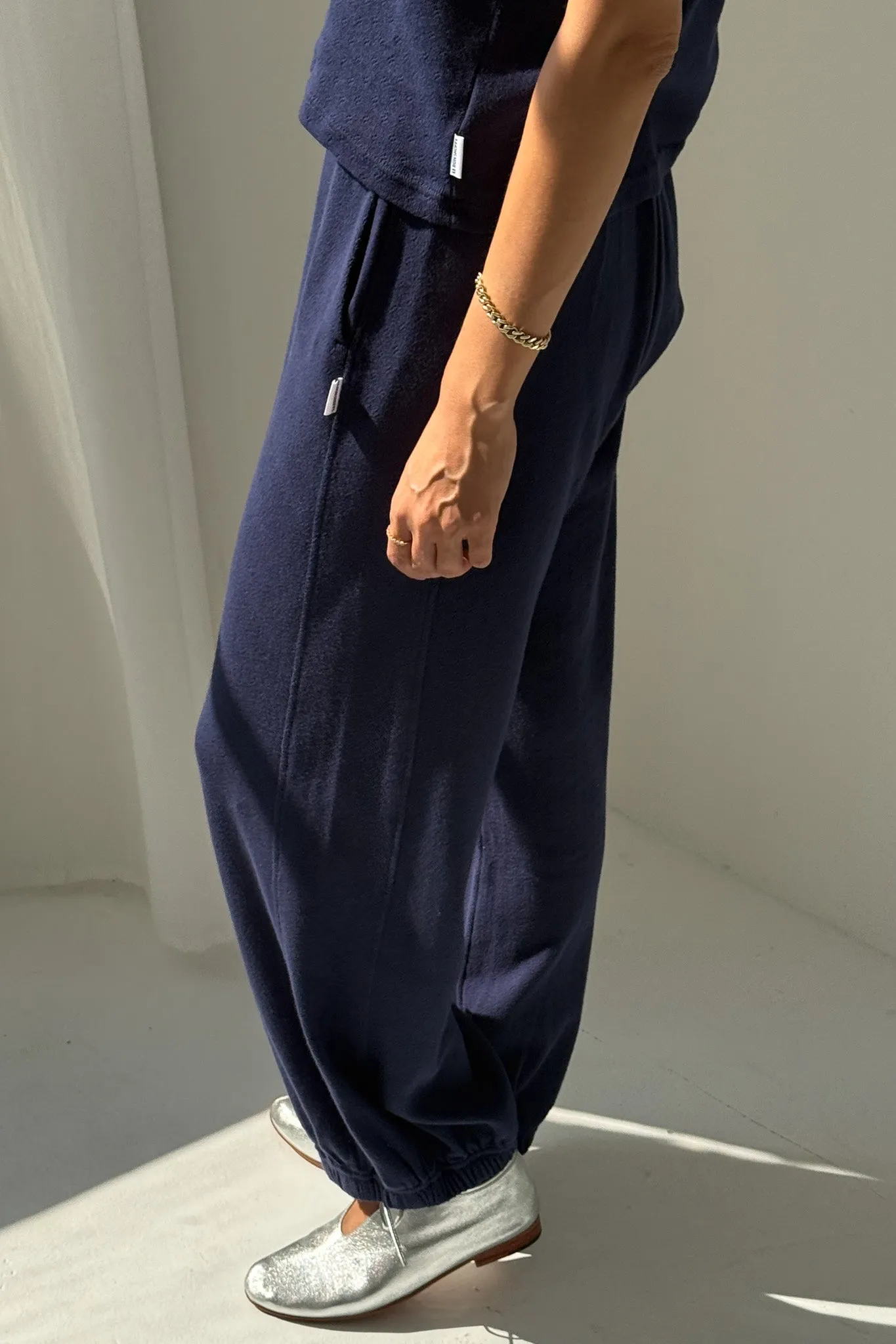 Pointelle Balloon Pants - Navy sold by Le Bon Shoppe product image thumbnail 2