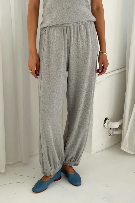 Pointelle Balloon Pants - Melange Grey sold by Le Bon Shoppe
