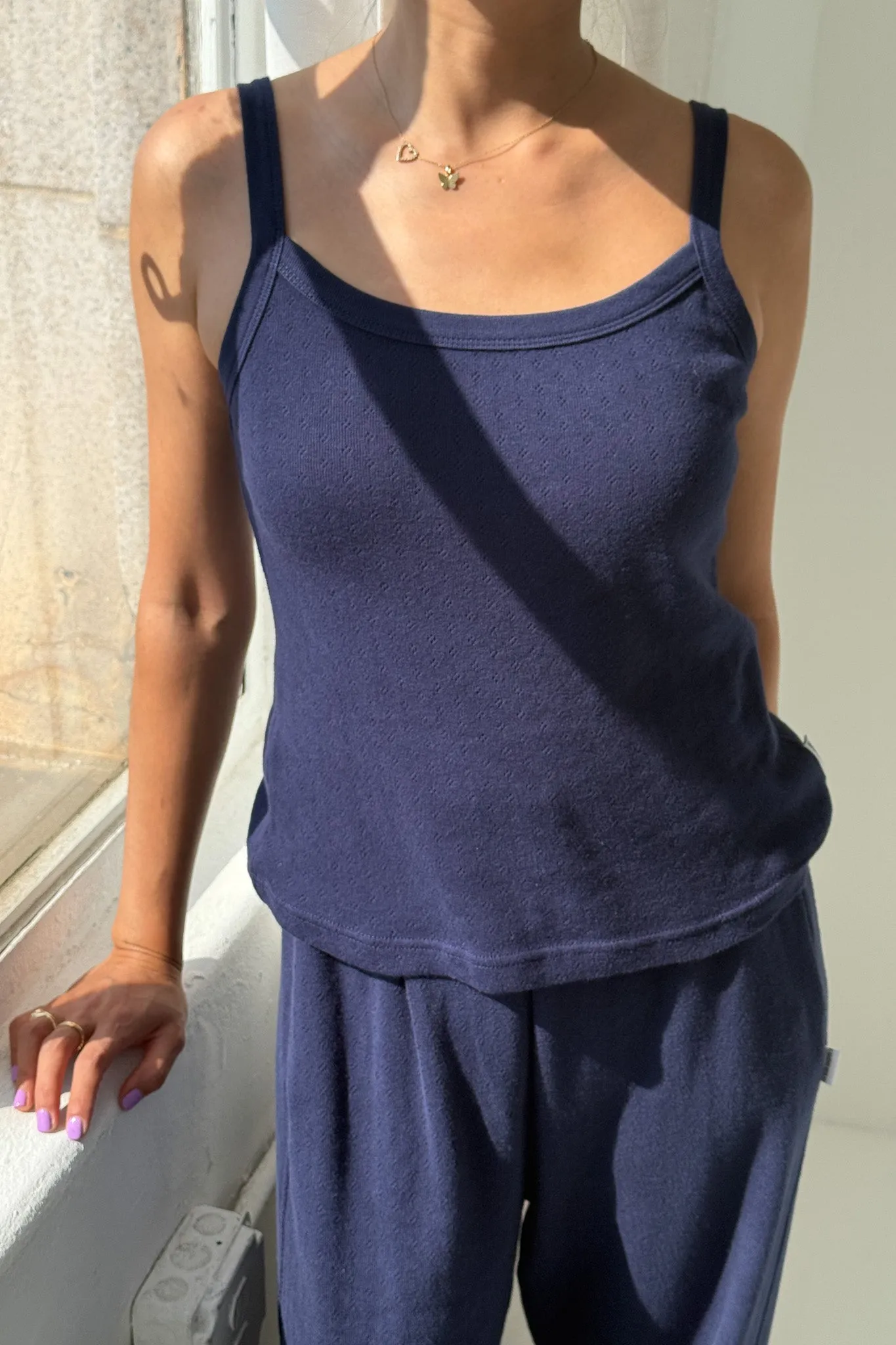 Pointelle Eve Cami- Navy sold by Le Bon Shoppe product image thumbnail 2