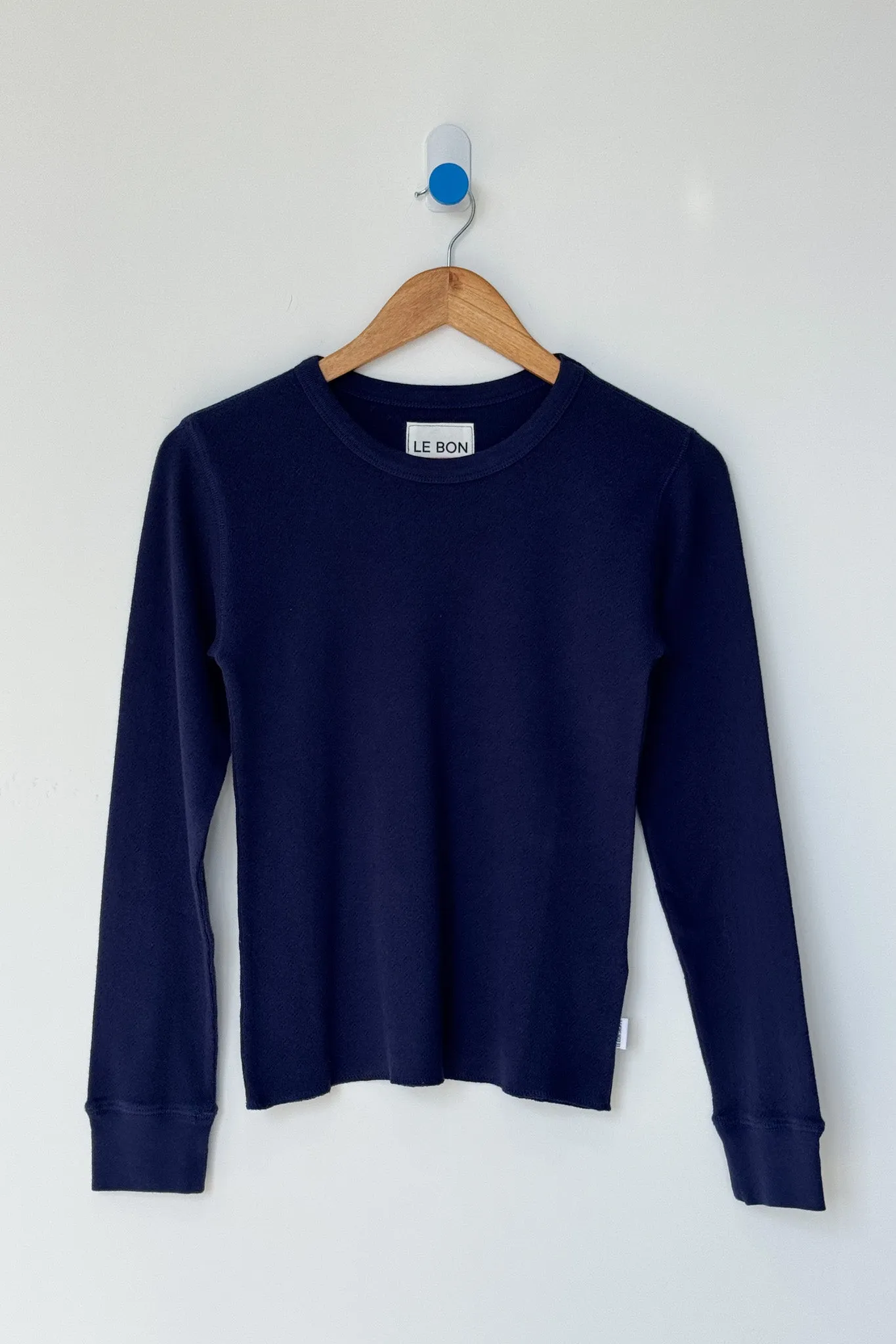 Pointelle Fundamental Tee - Navy sold by Le Bon Shoppe product image thumbnail 5