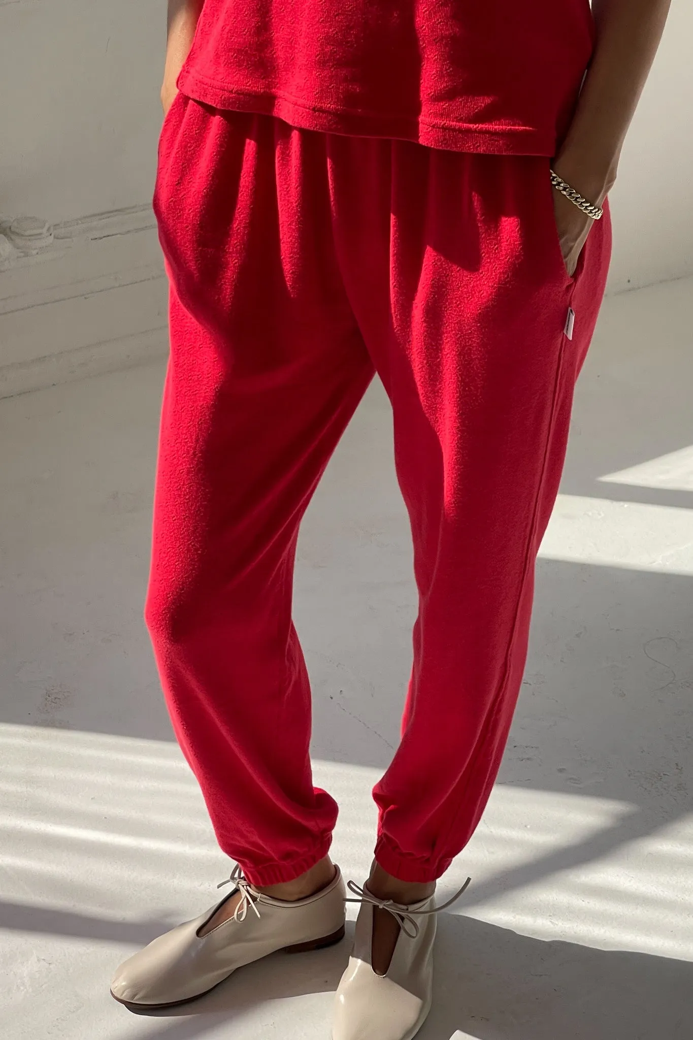 Pointelle Serene Joggers - Red Apple sold by Le Bon Shoppe product image thumbnail 2