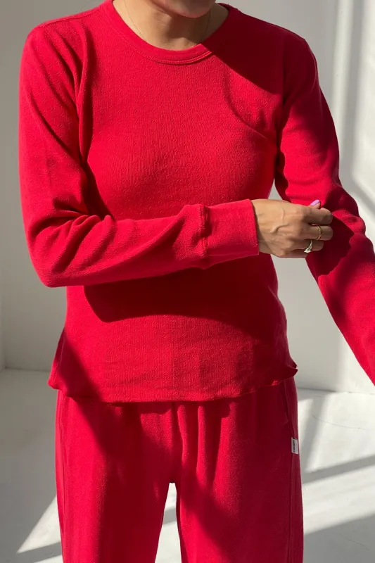 Pointelle Fundamental Tee - Red Apple made by Le Bon Shoppe