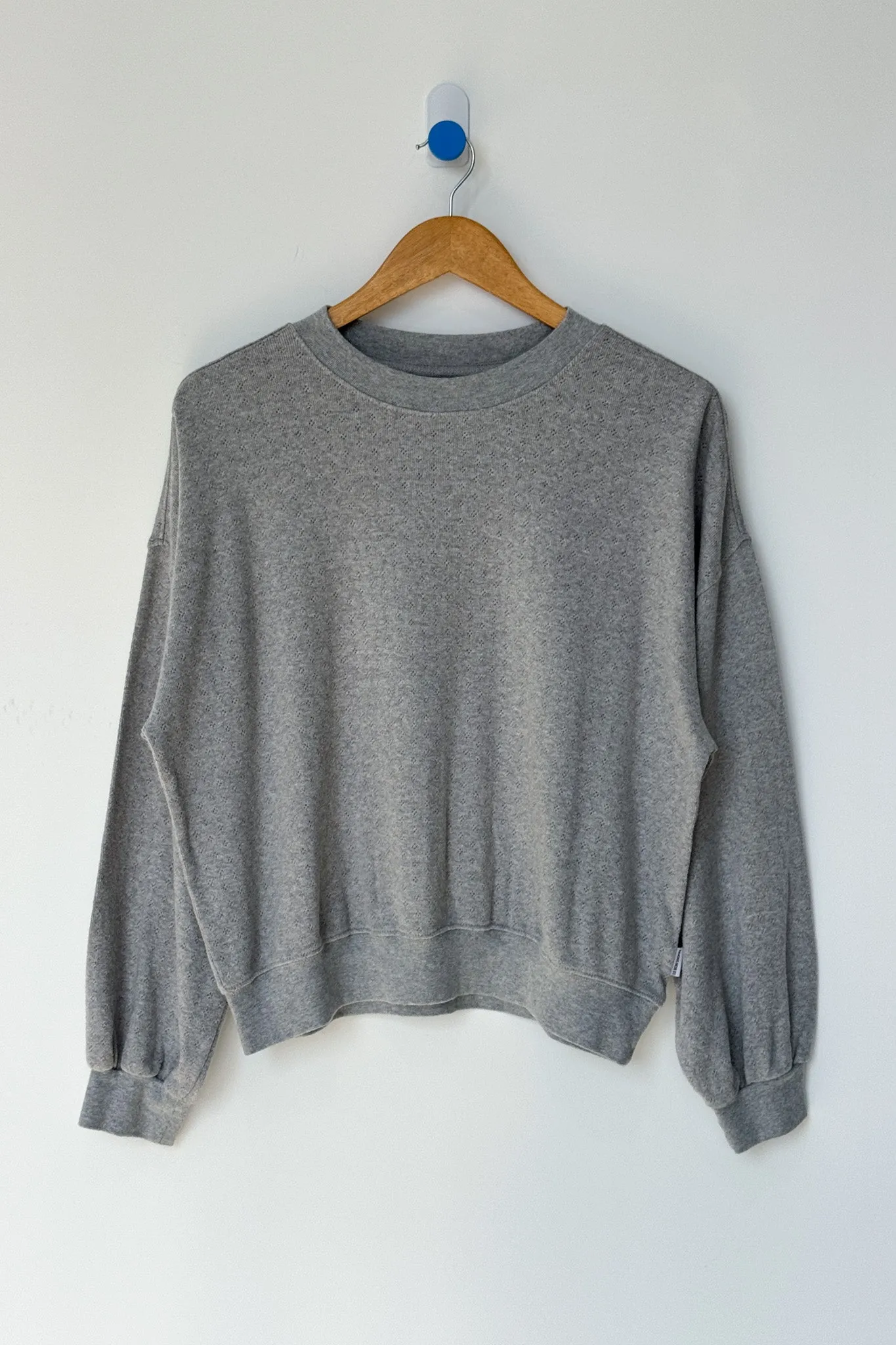Pointelle Core Sweatshirt - Melange Grey sold by Le Bon Shoppe product image thumbnail 3