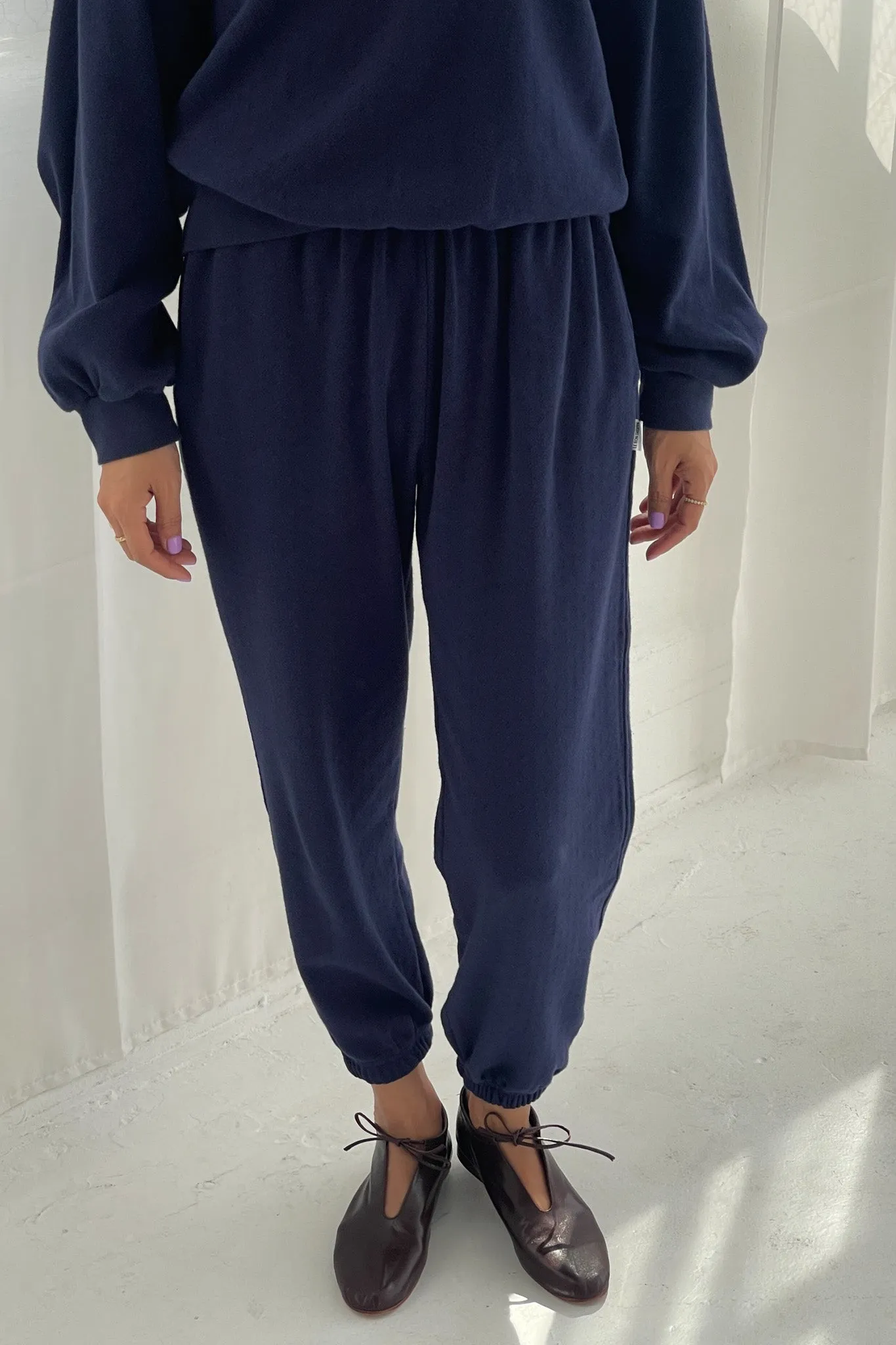 Pointelle Serene Joggers - Navy sold by Le Bon Shoppe