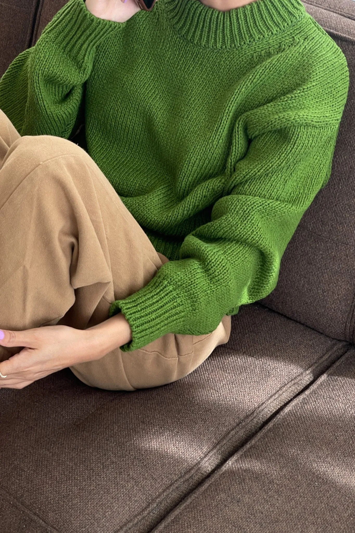 Zoe Cotton Sweater - Avocado sold by Le Bon Shoppe product image thumbnail 4