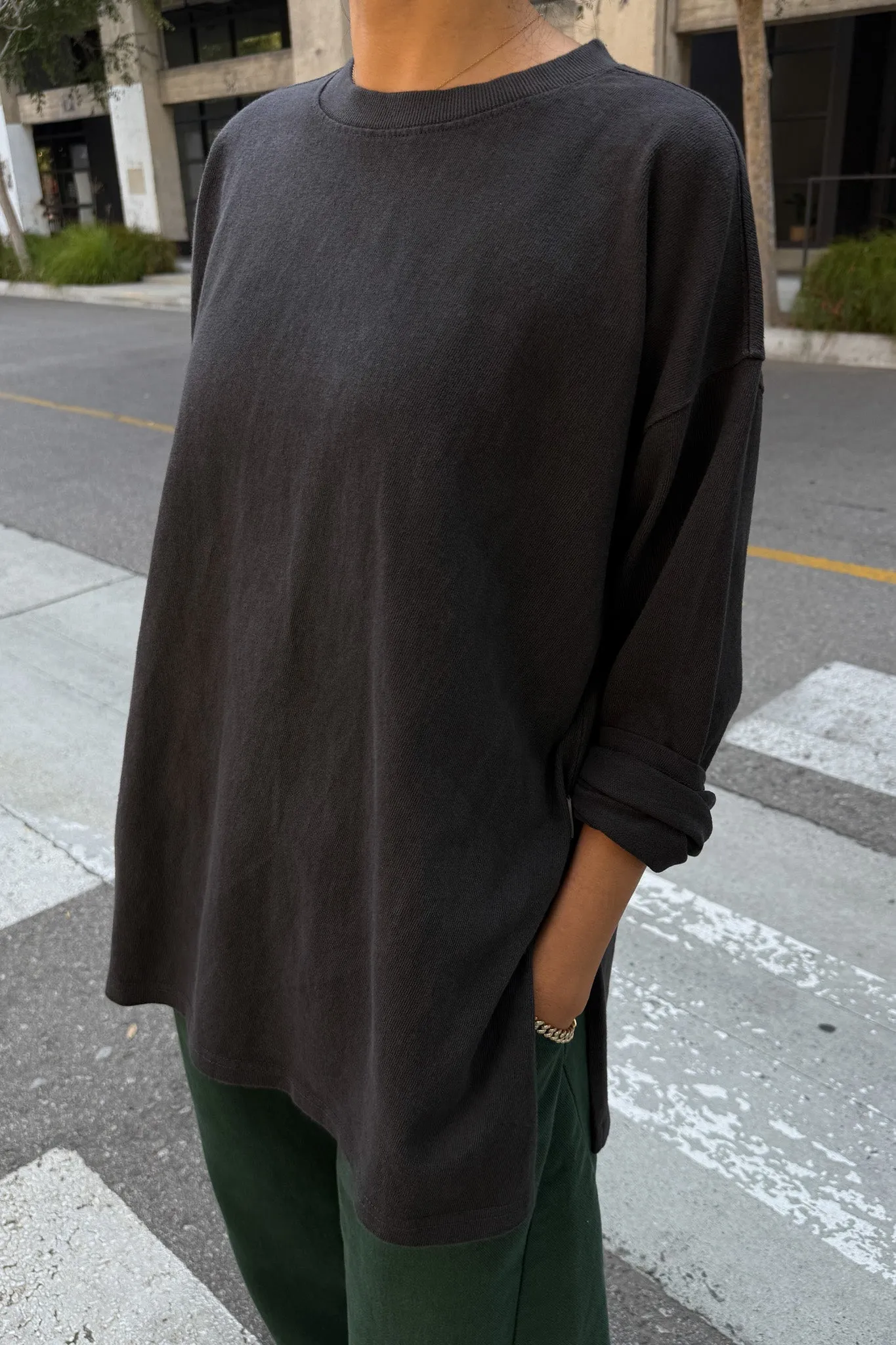 Sunday Tee - Almost Black sold by Le Bon Shoppe product image thumbnail 2