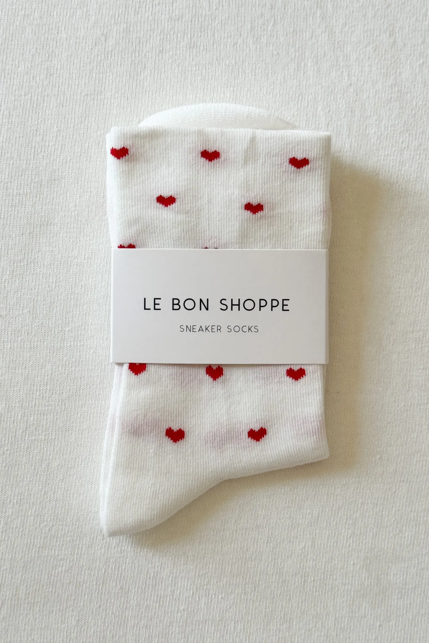 Sneaker Socks - Heart - White / Red sold by Le Bon Shoppe product image thumbnail 4