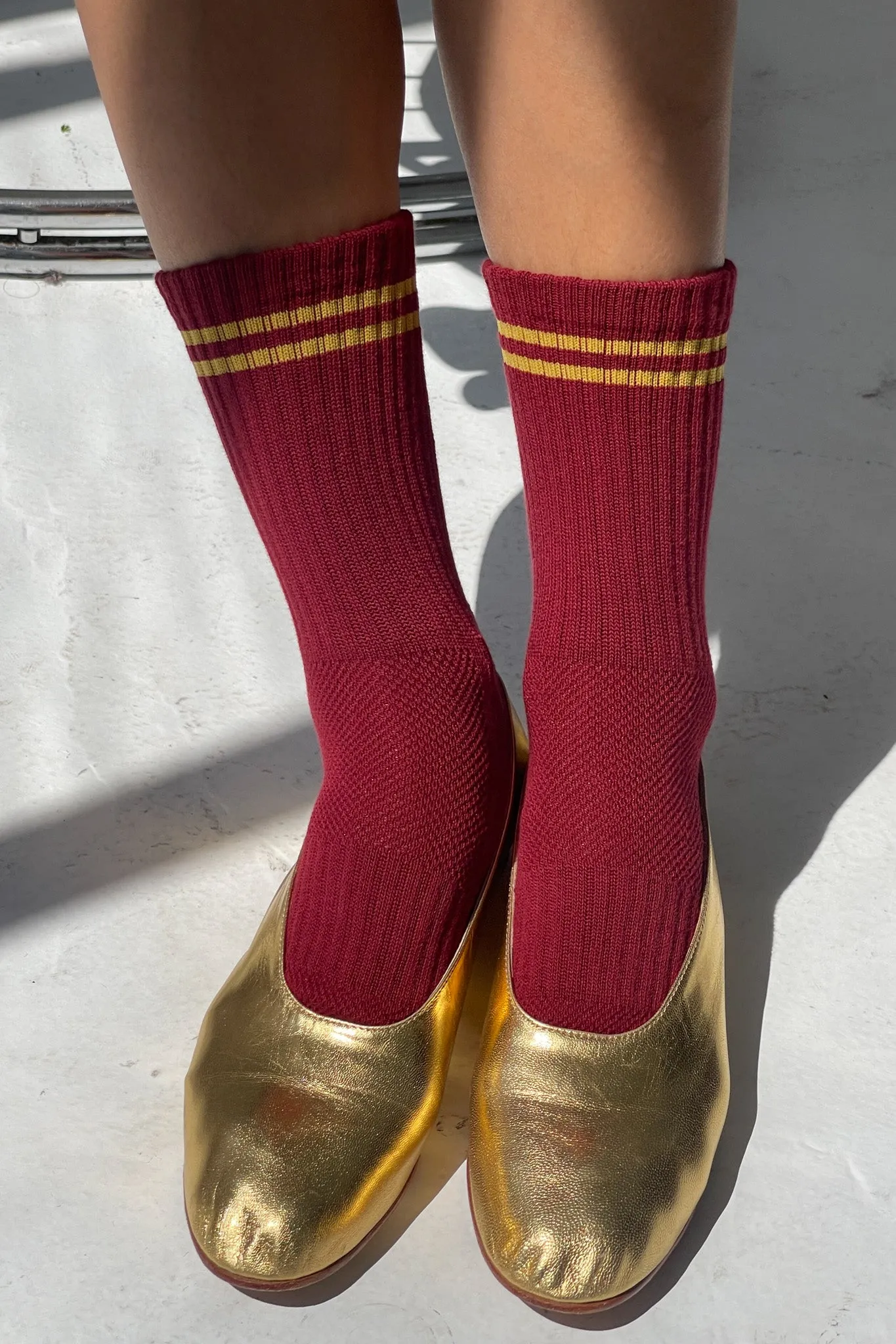 Boyfriend Socks - Cardinal sold by Le Bon Shoppe product image thumbnail 4