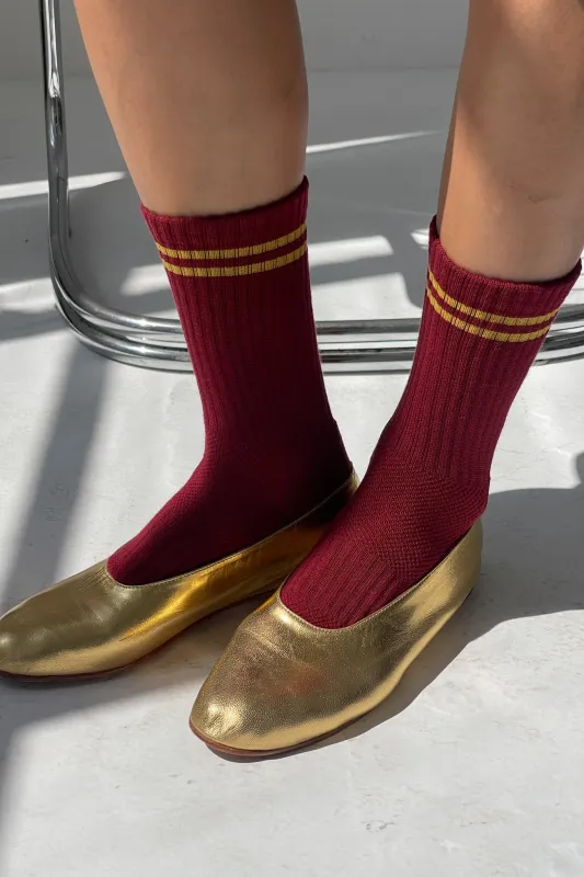 Boyfriend Socks - Cardinal sold by Le Bon Shoppe