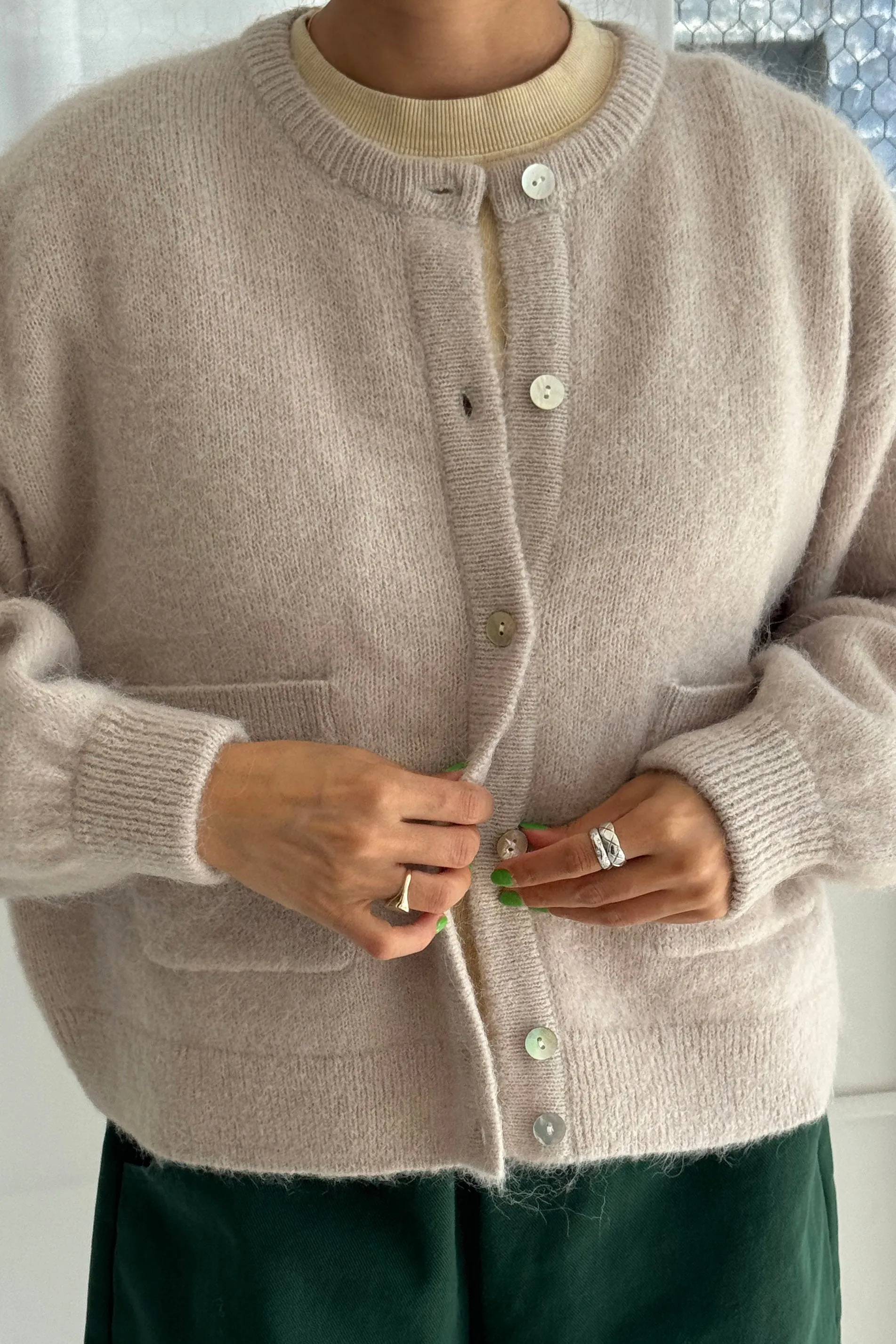 Amélie Alpaca Cardigan - Smoke sold by Le Bon Shoppe product image thumbnail 4